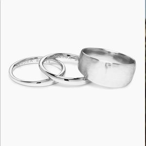 Terra Ring Set in Bright Silver Size 6